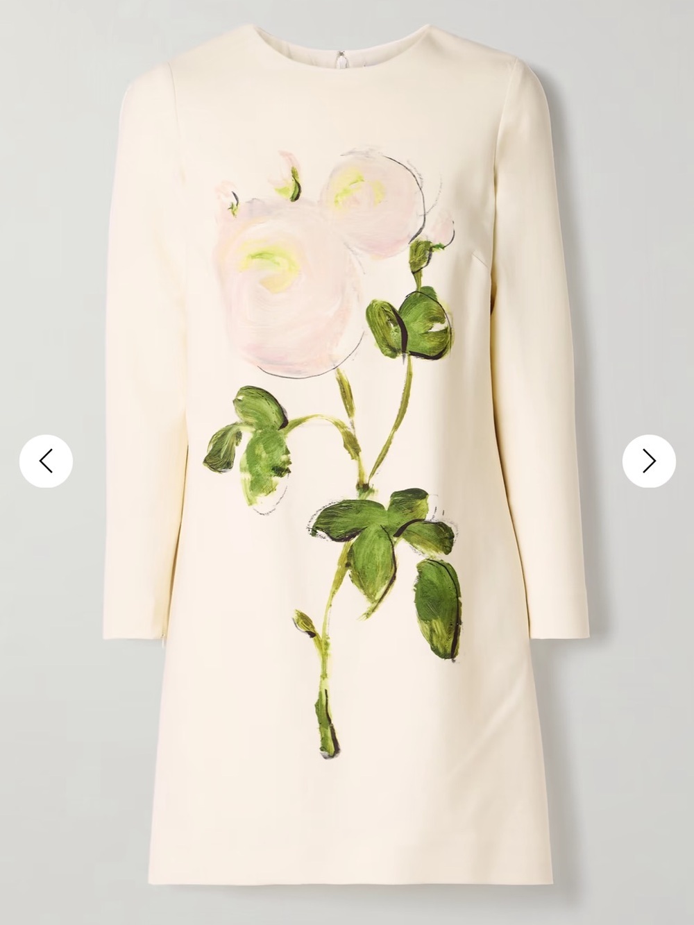 Oscar de la Renta Floral wool-blend crepe mini dress